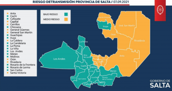 mapa epidemiologico sin riesgo