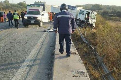 policiales choque camion
