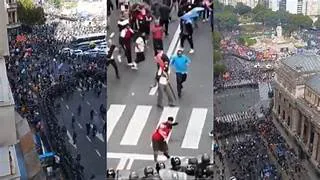 marcha de los jubilados y barrras