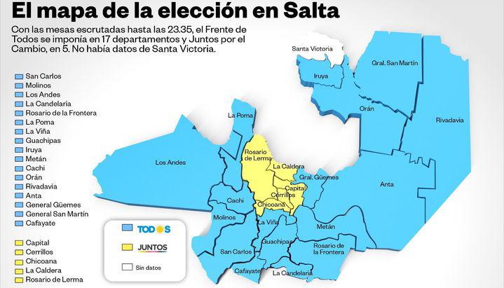 mapa de la eleccion en salta